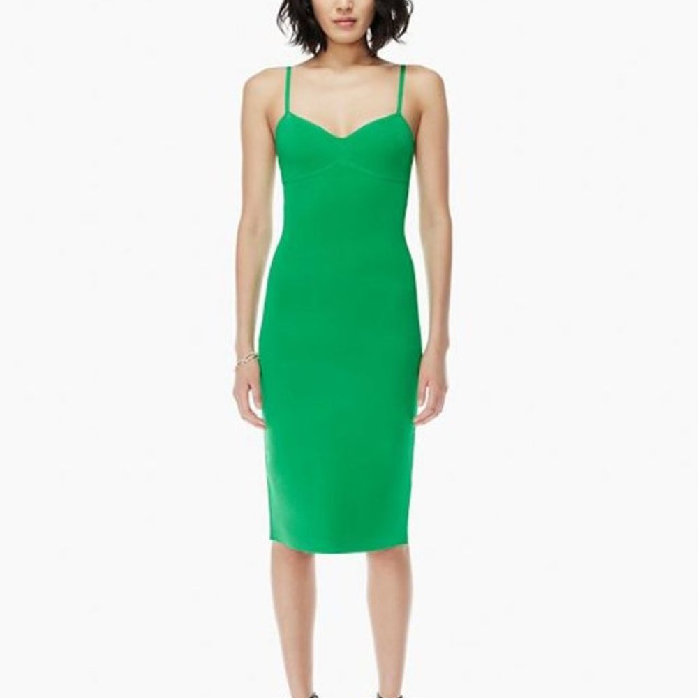Babaton Lariat Dress - Gloss Green (S)